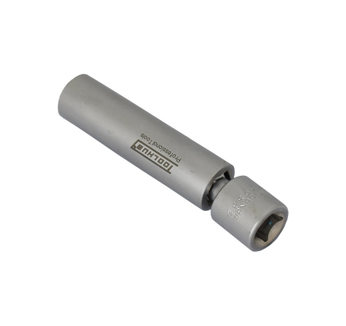 VASO ARTICULADO PARA BUJIAS, 3/8" DR. 14MM 12 CARAS