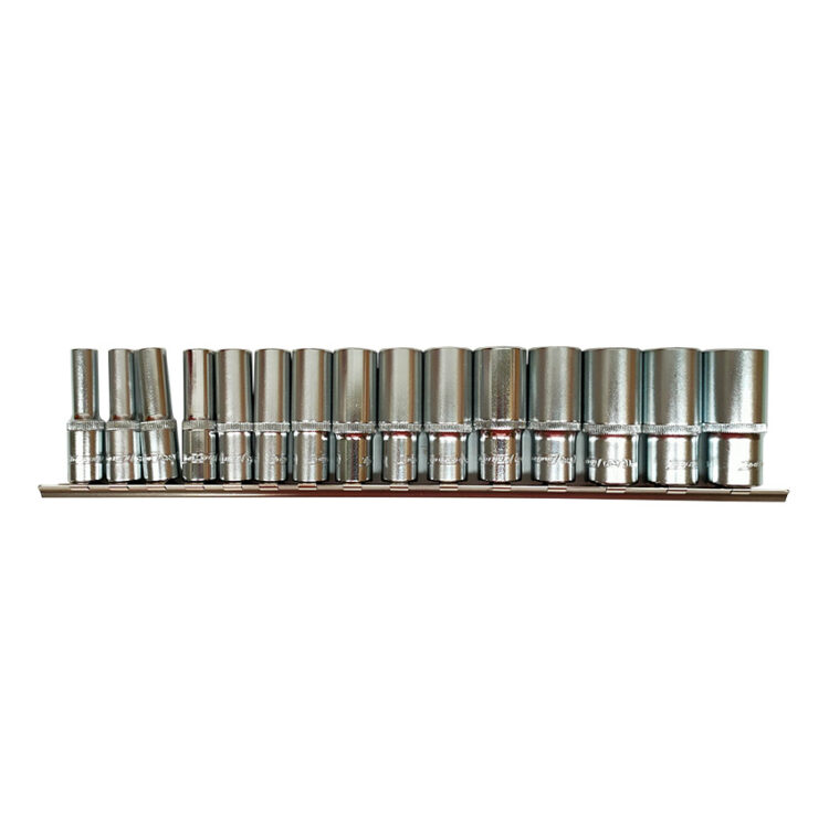 10456 | JUEGO DE VASOS LARGOS - 3/8" DR. 12 CARAS, 15PZS