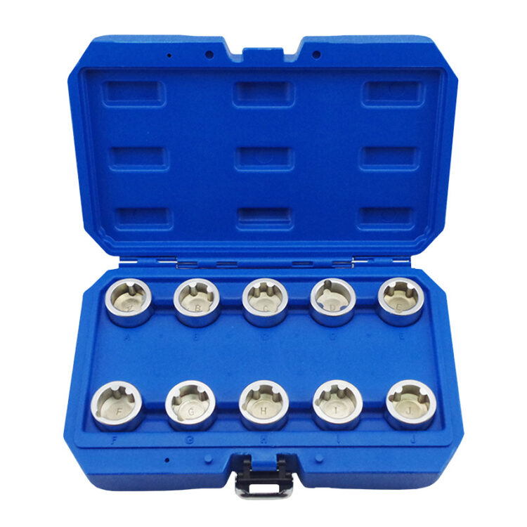 10699 | JUEGO DE VASOS PARA TORNILLOS ANTIRROBO LAND ROVER - 10 PZAS