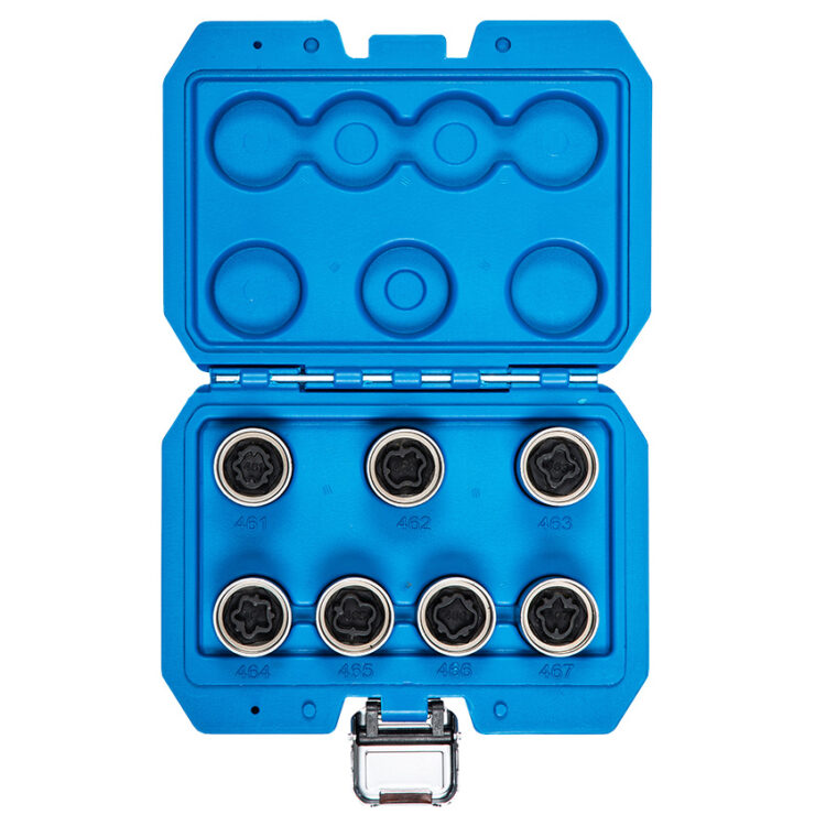 10701 | JUEGO DE VASOS PARA TORNILLOS ANTIRROBO - OPEL 7 PIEZAS