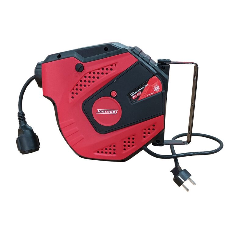 10986 | CARRETE ELECTRICIDAD RETRACTABLE 12M 220V
