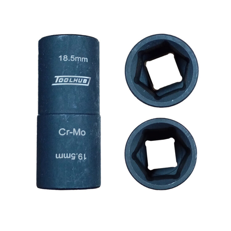 11080 | VASO REVERSIBLE PARA TUERCAS DA?ADAS. 18.5MM/ 19.5MM 6 CARAS 1/2" DR.