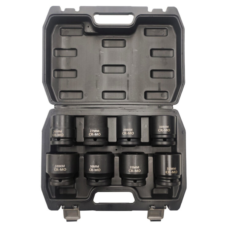 11310 | JUEGO VASOS IMPACTO CORTOS 3/4"DR. 6 CARAS 8PZS.