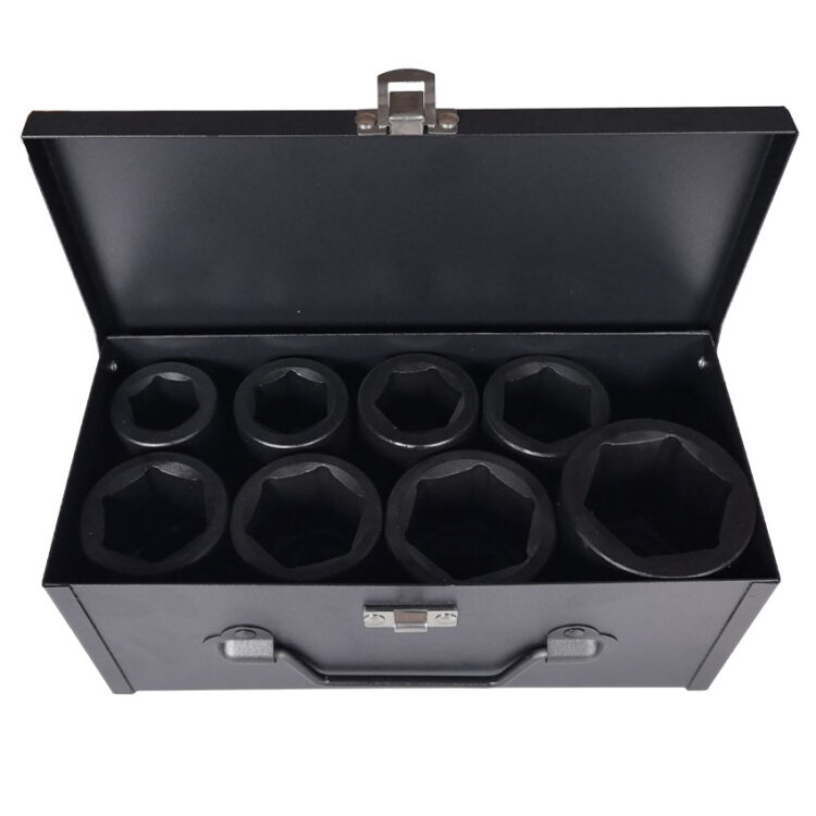 11314 | JUEGO VASOS IMPACTO CORTOS 1"DR. 6 CARAS 8PZS.