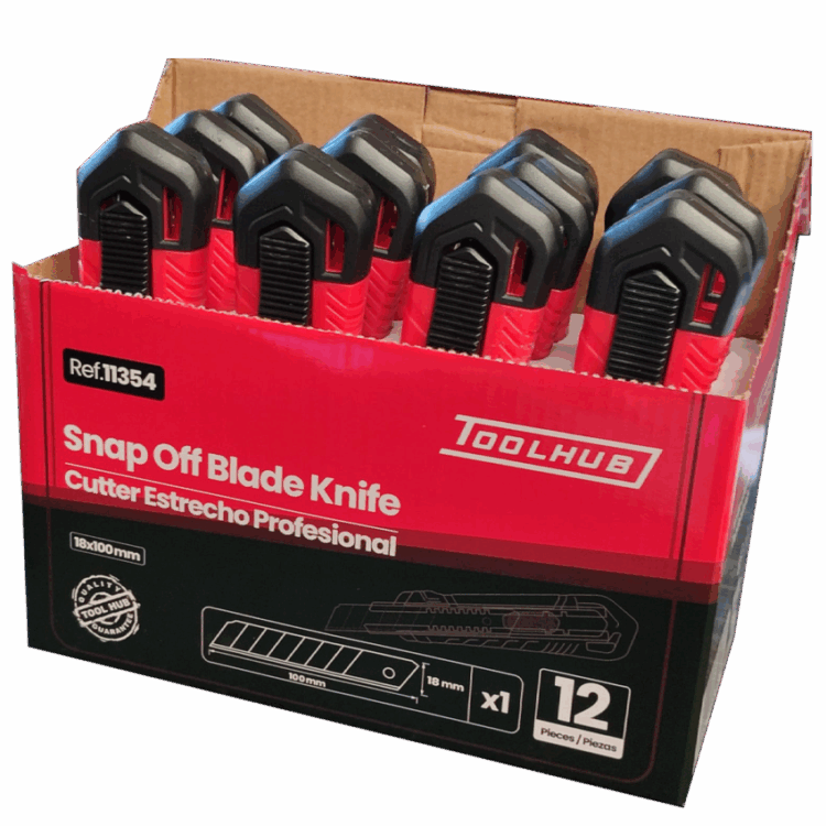 11354 | CUTTER ESTRECHO PROFESIONAL 9MM X 80MM 12PZS