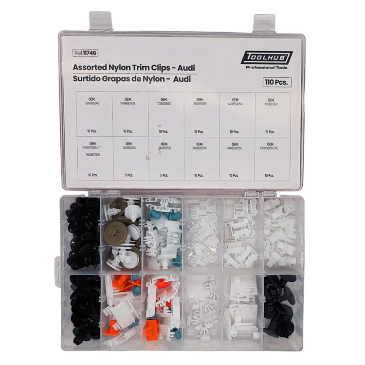 SURTIDO GRAPAS DE NYLON-AUDI 110PCS