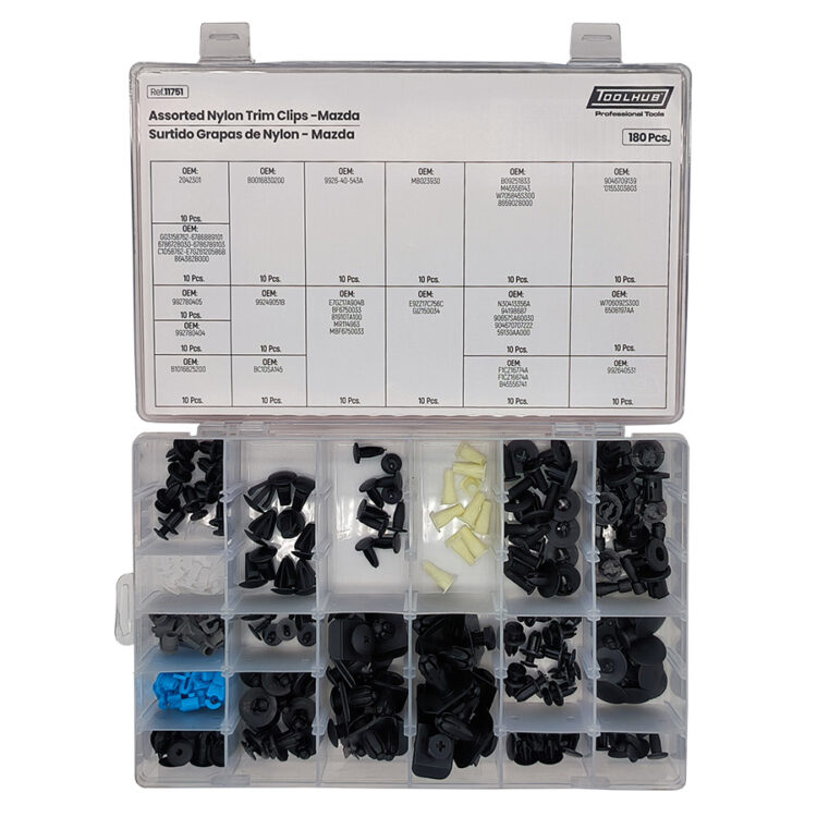 SURTIDO GRAPAS DE NYLON-MAZDA 180PCS