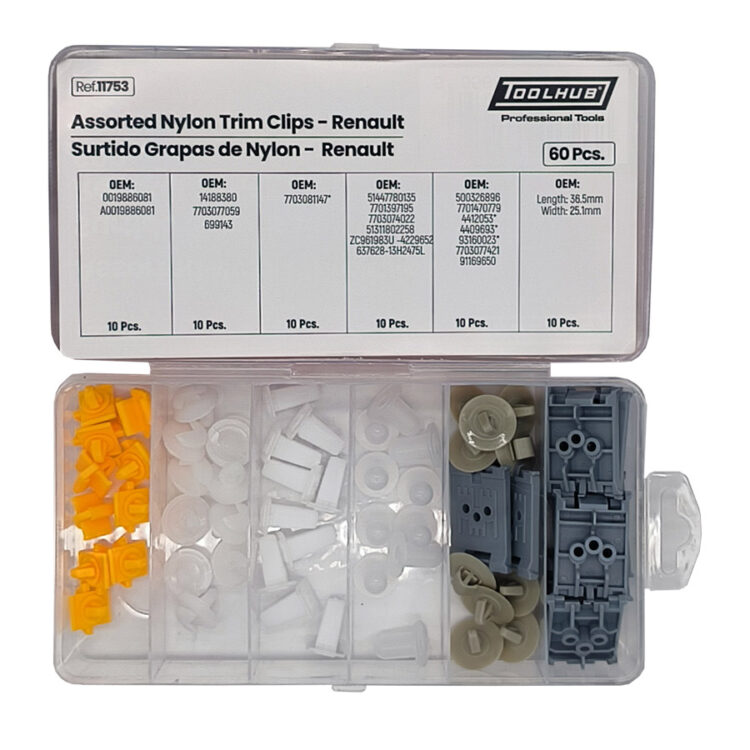 SURTIDO GRAPAS DE NYLON-RENAULT 60PCS