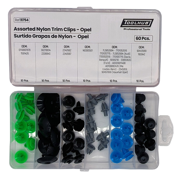 SURTIDO GRAPAS DE NYLON-OPEL 60PCS