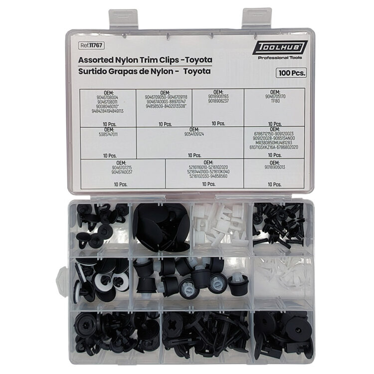 SURTIDO GRAPAS DE NYLON-TOYOTA 100PCS