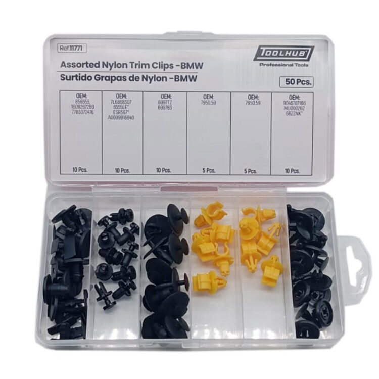 SURTIDO GRAPAS DE NYLON-BMW 50PCS