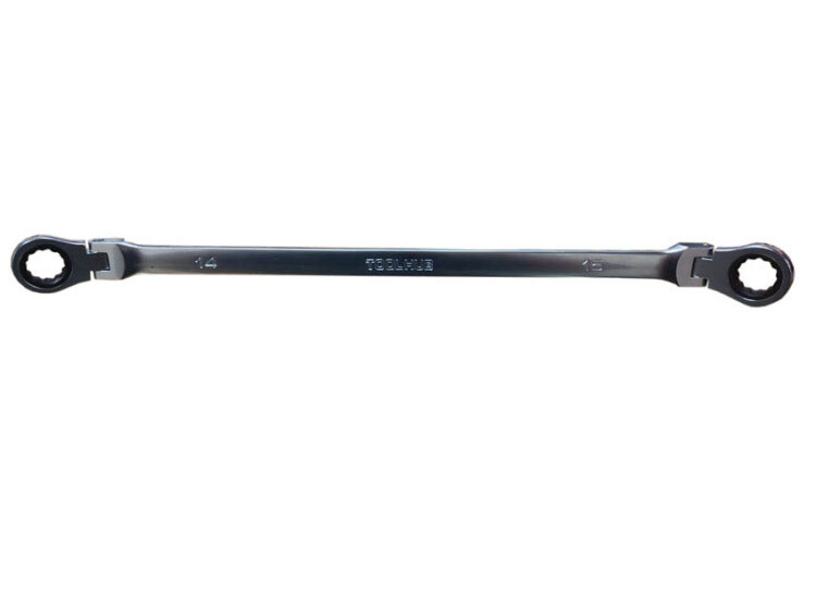 11037 | LLAVE DE CARRACA DOBLE DE CABEZA FLEXIBLE - 14 X 15MM