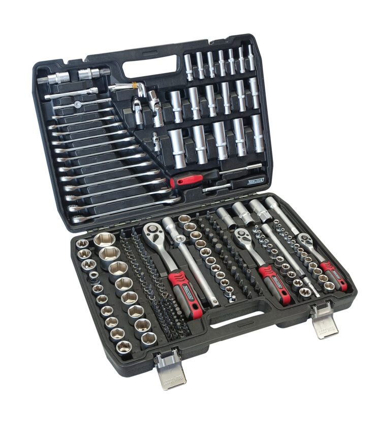 9062 | JUEGO AUTOCLE 1/4", 1/2" Y 3/8" - 216 PZS