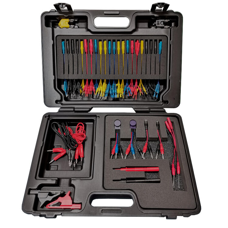 9129 | JUEGO DE CABLES Y ACCESORIOS PARA COMPROBAR CIRCUITOS ELECTRICOS - 90 PZAS.