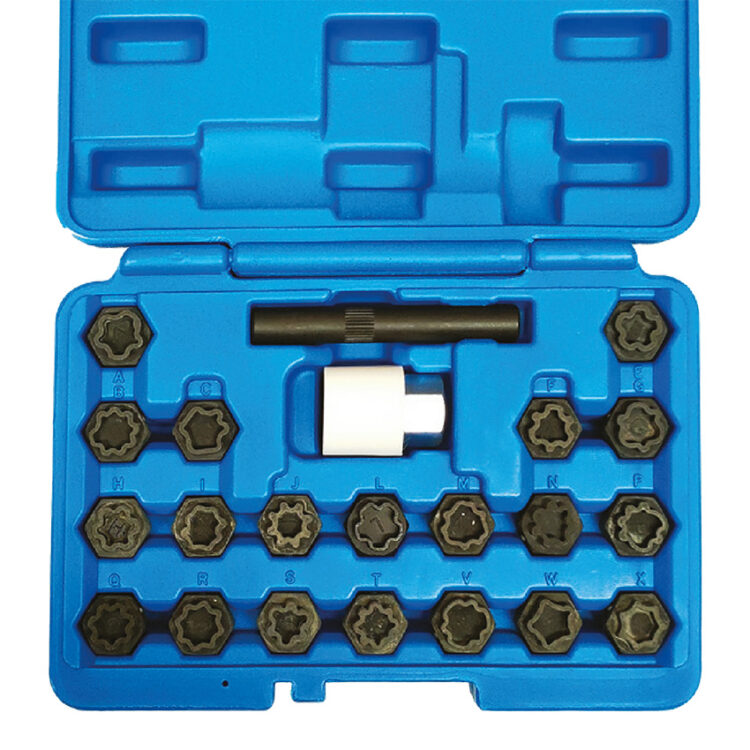9605 | JUEGO DE VASOS PARA TORNILLOS ANTIRROBO AUDI - 21PZS