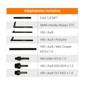 JUEGO DE ADAPTADORES PARA ATF - 8 PZS