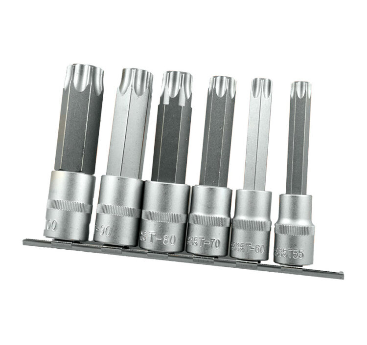 9777 | JUEGO PUNTAS TORX EN VASO 1/2?, 6 PZS, T55 - T100