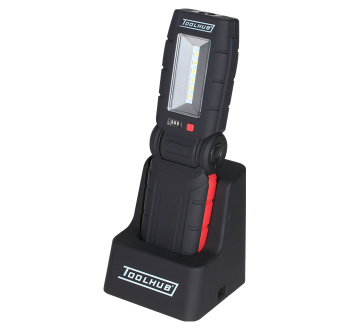 9795 | LAMPARA RECARGABLE DE 6 + 1 LED SMD CON BASE PARA CARGAR