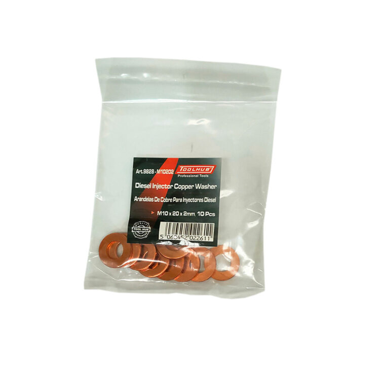 9828-M10202 | ARANDELAS DE COBRE PARA INYECTORES DIESEL M10 X 20 X 2MM - 10 PZS