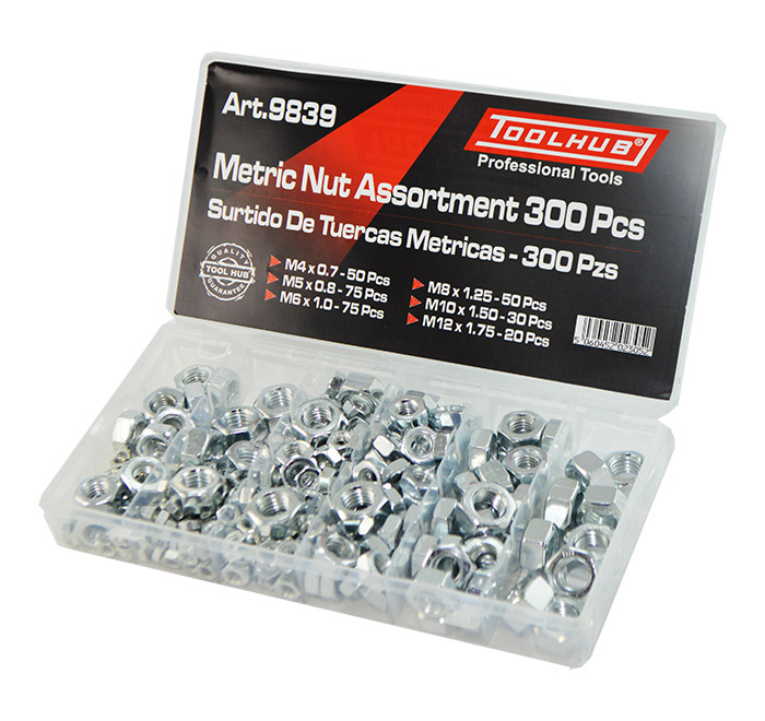 SURTIDO DE TUERCAS METRICAS - 300 PZS