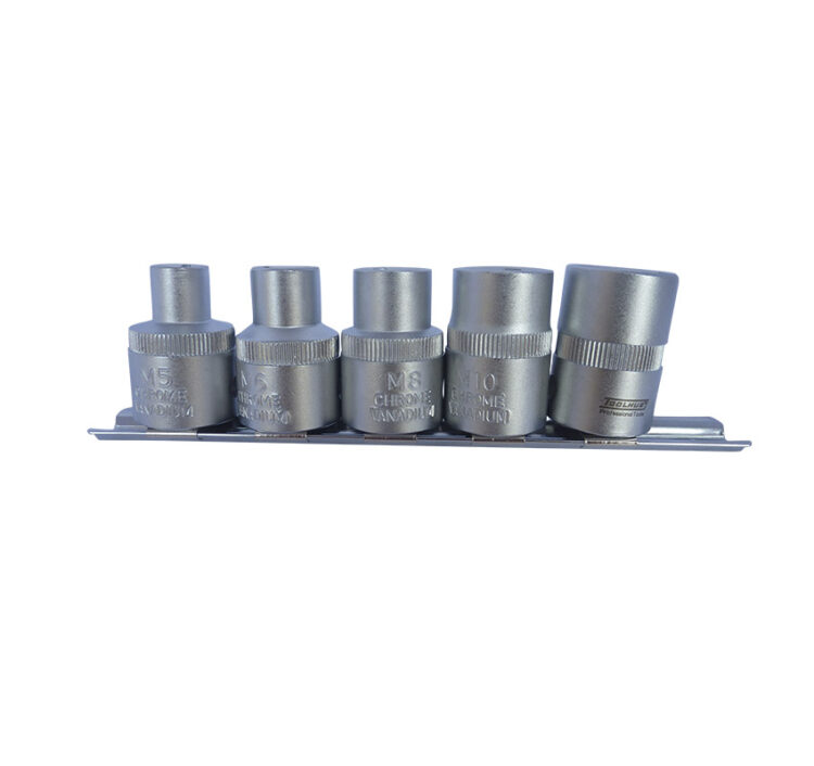 JUEGO DE VASOS TRIANGULARES - 1/2"" M5 - M12, 5 PZS