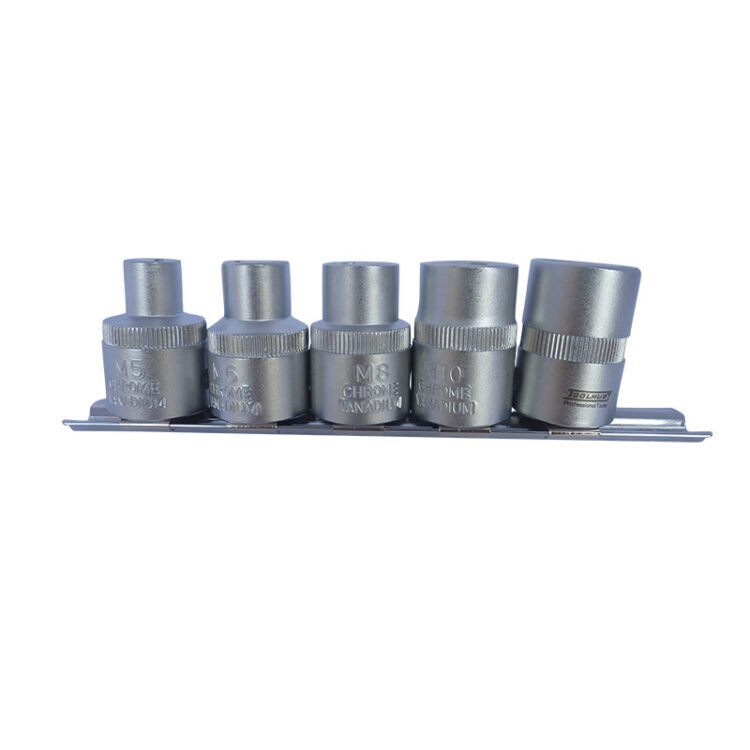 JUEGO DE VASOS TRIANGULARES - 1/2"" M5 - M12, 5 PZS