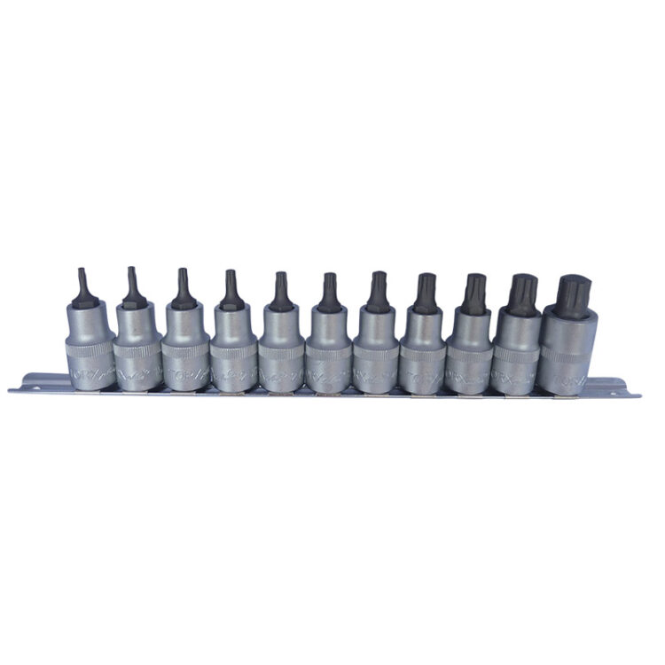 9888 | JUEGO DE PUNTAS EN VASOS TORX PLUS - 1/2"", 11 PZS.