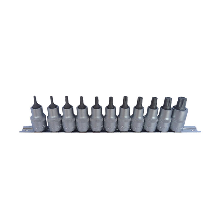 9889 | JUEGO DE PUNTAS EN VASOS TORX PLUS SEGURIDAD - 1/2"", 11 PZS.