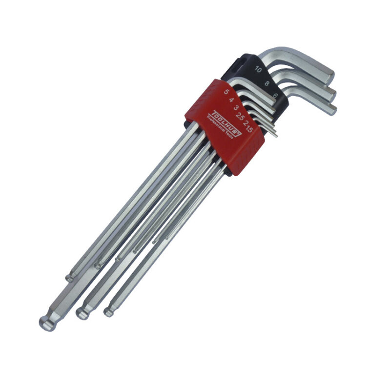 9891 | JUEGO DE LLAVES TORX DE BOLA - EXTRA LARGAS, 9 PZS