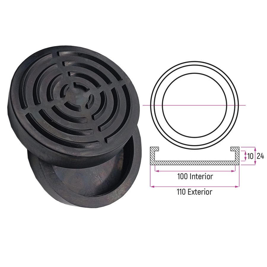 9975 | TACO DE GOMA DE ELEVADOR - KONI, BRADBURY, HERKULES, TECALEMIT