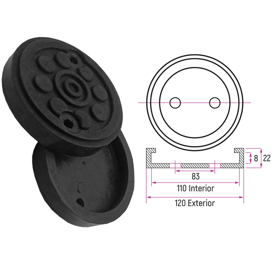 9978 | TACO DE GOMA DE ELEVADOR - MAHA, EUROLIFT, ZAVAGLI, ORLANDINI