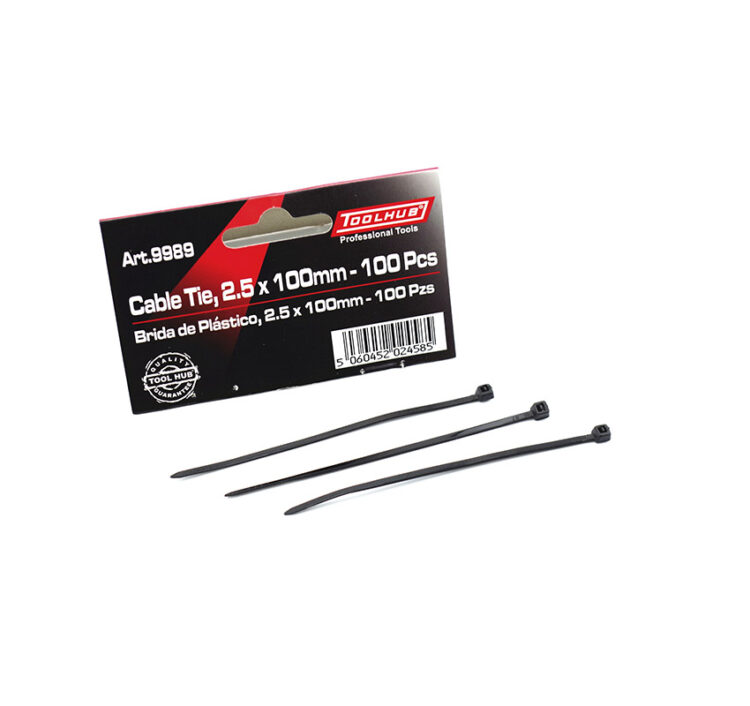 9989 | BRIDA DE PLASTICO, 2.5 X 100MM - 100 PZS