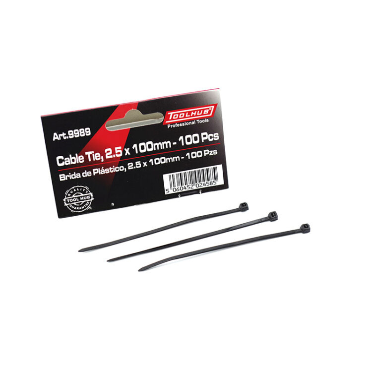 9989 | BRIDA DE PLASTICO, 2.5 X 100MM - 100 PZS